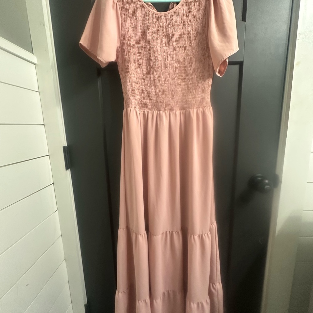 Amazon Blush Pink Maxi Dress